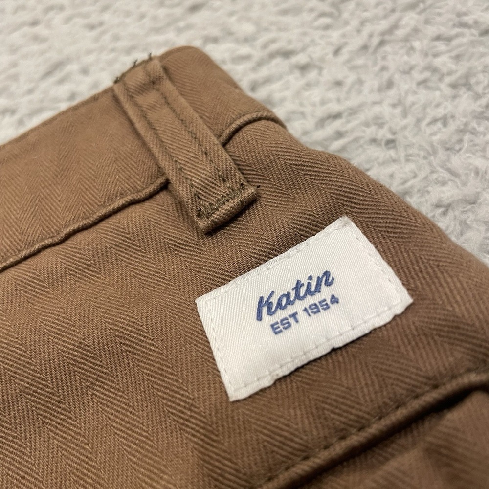 Katin Grant Cargo Shorts Mens 32 Brown Herringbone 7" Inseam Gorpcore Huckberry - Picture 4 of 11